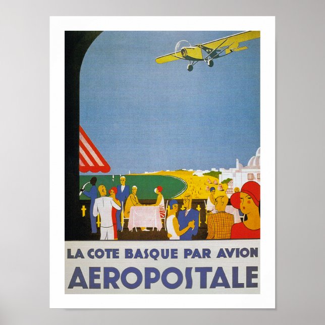 La Cote Basque Par Avion Poster (Framsidan)