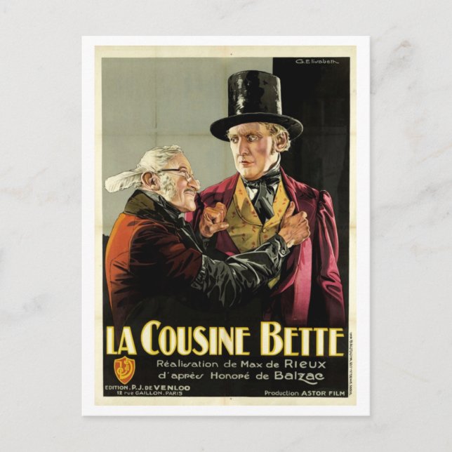 La Cousine Bette (film, 1927) Vykort (Framsida)