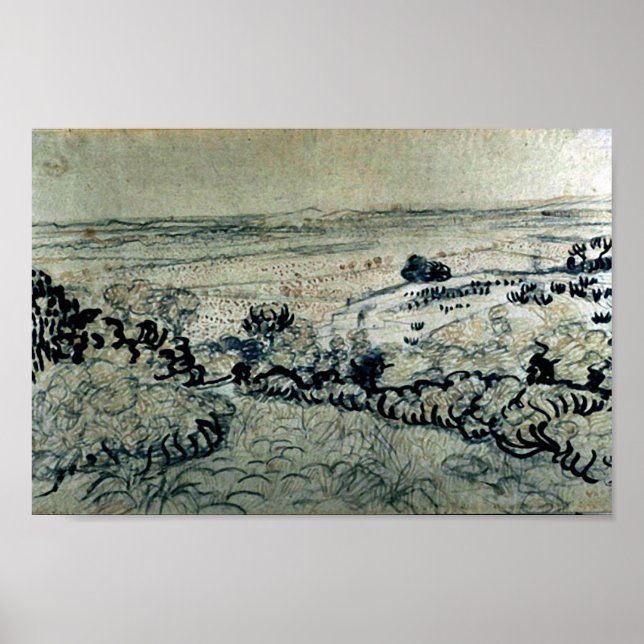 La Crau Van Gogh Fine Art Poster (Framsidan)
