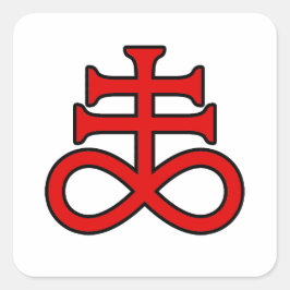 La Croix de l'Alchimiste Noir Fyrkantigt Klistermärke