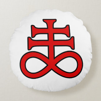 La Croix de l'Alchimiste Noir Rund Kudde