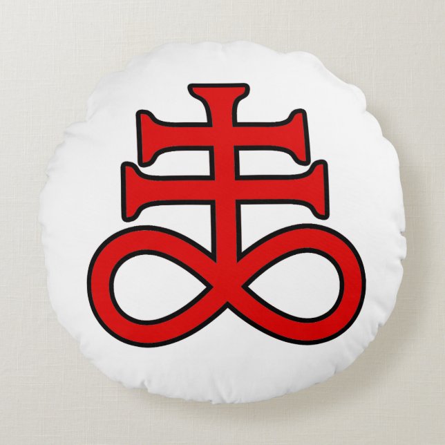 La Croix de l'Alchimiste Noir Rund Kudde (Framsidan)