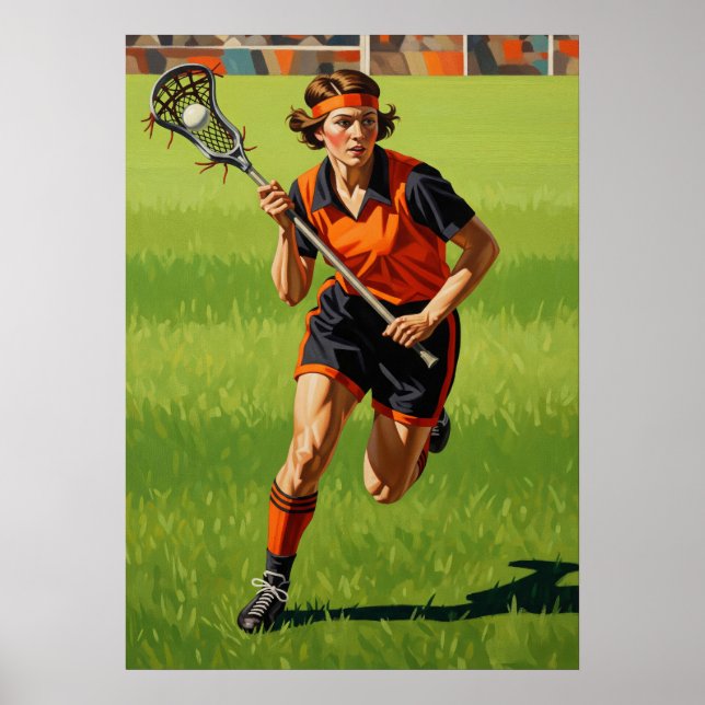 LA CROSSE EN ACTION (Lacrosse in Action) Poster (Framsidan)