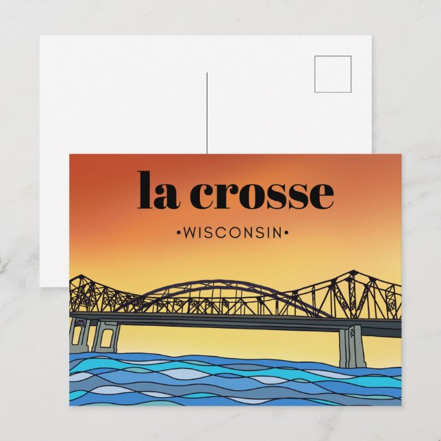 La Crosse-vykort Vykort (Fram/baksida)