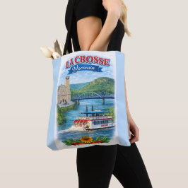 La Crosse, WI Scenic Wisconsin Tote Bag Tygkasse