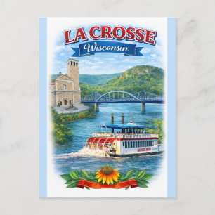 La Crosse, WI Scenisk vykort från Wisconsin
