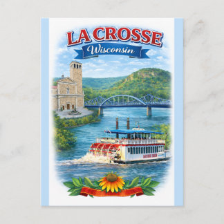 La Crosse, WI Scenisk vykort från Wisconsin