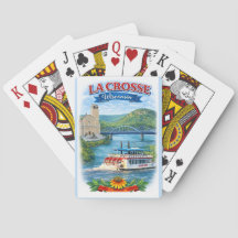 La Crosse, WI Scenisk Wisconsin Spelkort