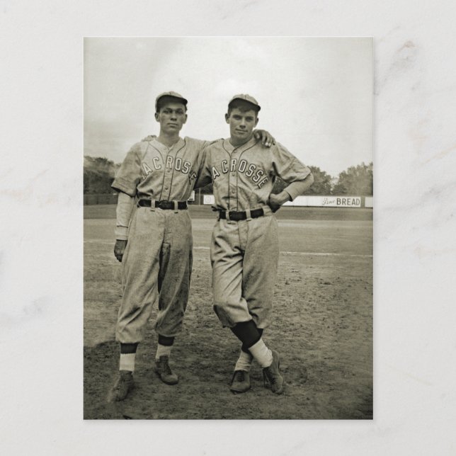 La Crosse Wisconsin Baseboll Vintage Fotografi Vykort (Framsida)