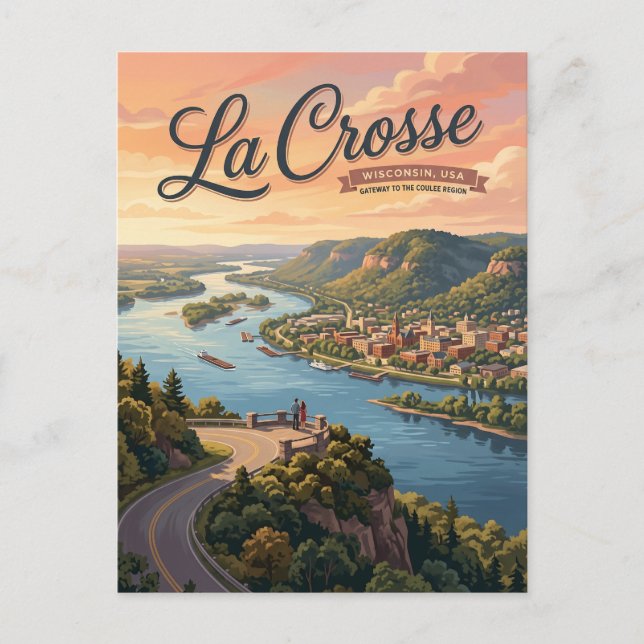 La Crosse, Wisconsin Vykort (Framsida)