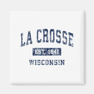 La Crosse Wisconsin Wi Vintage Etablerade Sporter  Magnet