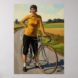 LA CYKLISTE (Cyklisten) - Originalkonsthandling Poster