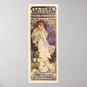 La Dame aux Camélias av Alfons Mucha (1896) Poster