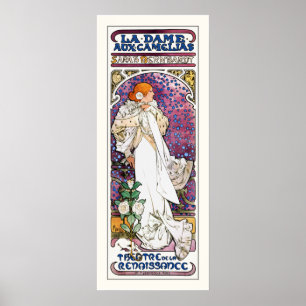 La Dame aux Camélias av Mucha Poster
