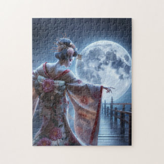 La danse de la geisha à la lune pussel