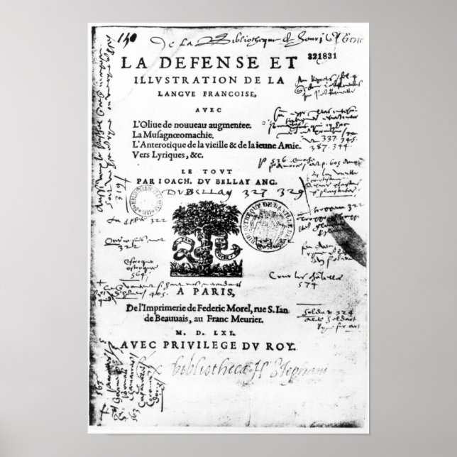 "La Defense et Illustration" Poster (Framsidan)