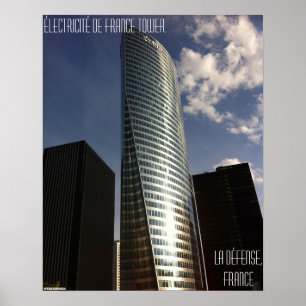 La Défense, frankrike - Électricité de Frankrike Poster