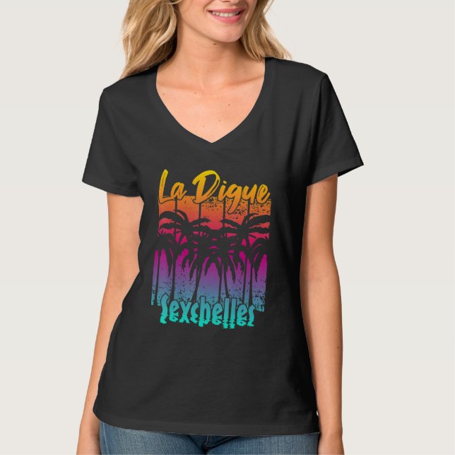 La Digue Seychellerna T Shirt (Framsida)