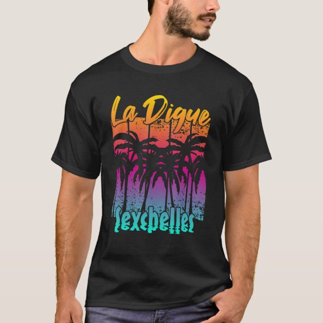 La Digue Seychelles T Shirt (Framsida)