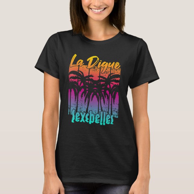 La Digue Seychelles T Shirt (Framsida)