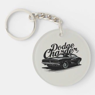 la Dodge Charger, car,Porte-clés en acrylique