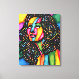 La Dolce Espressione, abstrakt kvinna konst Canvastryck