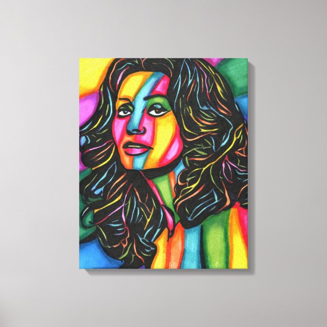 La Dolce Espressione, abstrakt kvinna konst Canvastryck (Framsida)