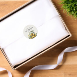 La Dolce Lemons Bröllopsdusch Runt Klistermärke