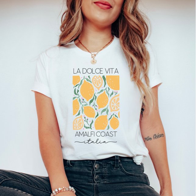 La Dolce Vita Amalfi Kusten Italien Lemons Travel T Shirt (Skapare uppladdad)