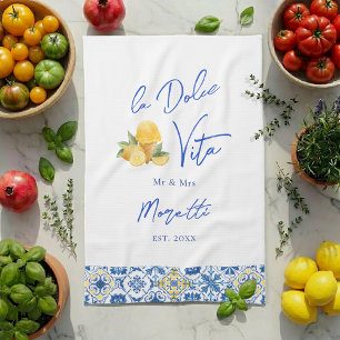 La Dolce Vita Anpassade Nygifta Kökshandduk