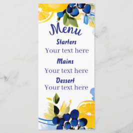 La Dolce Vita bröllop Menu Meny