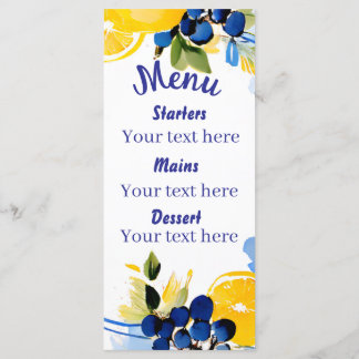 La Dolce Vita bröllop Menu Meny