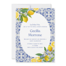 La Dolce Vita Bröllopsdusch-inbjudan