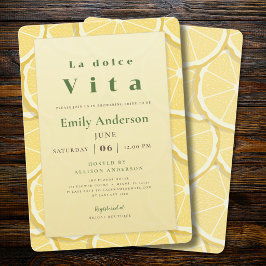 La Dolce Vita Bröllopsgåva | Amalfi Citron Italien Inbjudningar