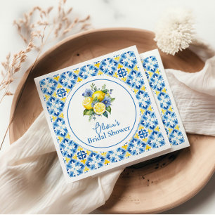 La Dolce Vita Citron Bröllopsdusch Pappersservett