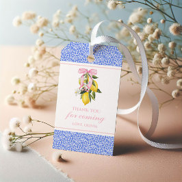 La Dolce Vita Citron Rosa Rosett Tack Presentetikett