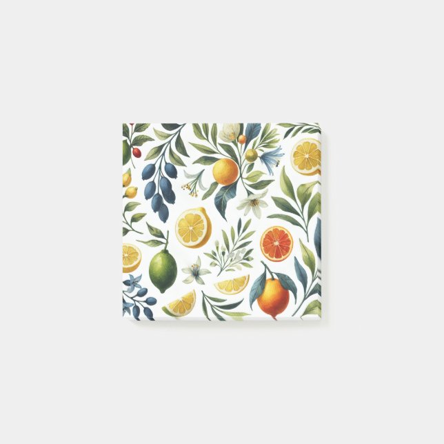 La Dolce Vita Citrus Mediterranean Charm Post-it Block (Framsida)