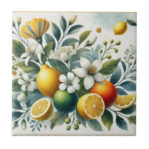 La Dolce Vita Citrus Mediterranean Decor Kakelplatta