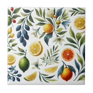 La Dolce Vita Citrus Mediterranean Decor Kakelplatta