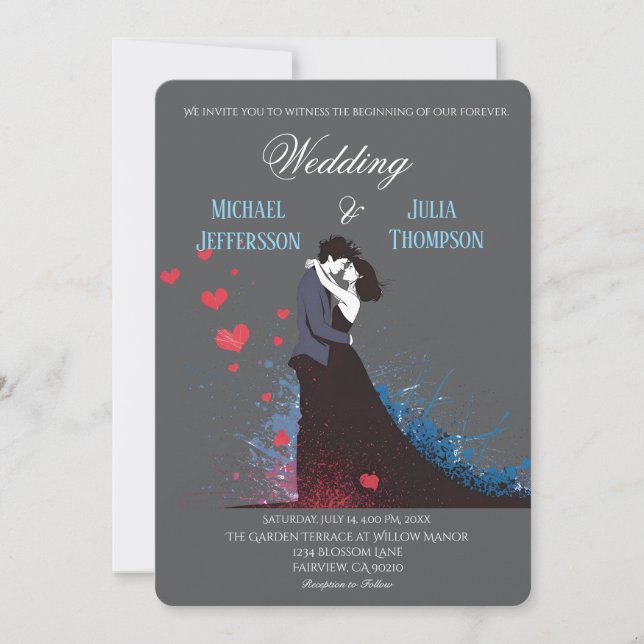 La Dolce Vita Fransk inspiration Classic 1940-tale Inbjudningar (Framsida)