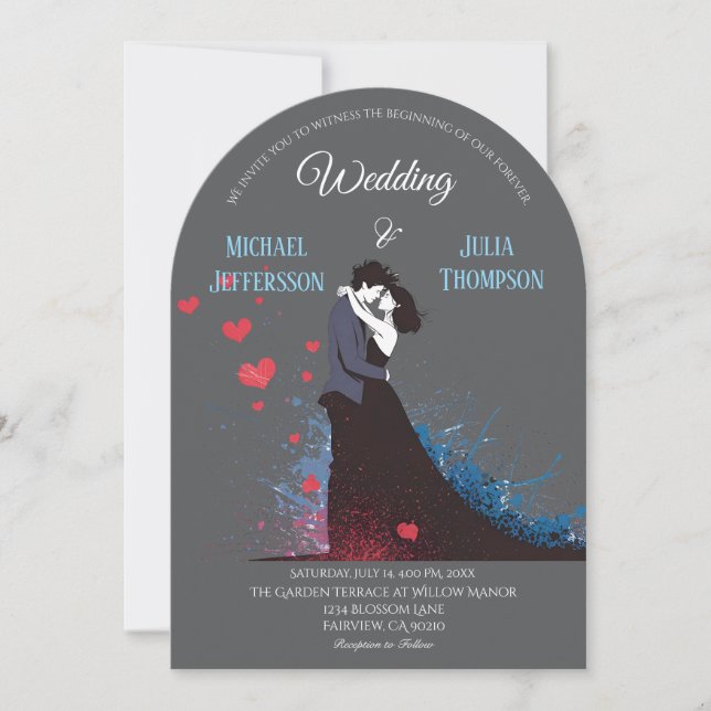 La Dolce Vita Fransk inspiration Classic 1940-tale Inbjudningar (Framsida)