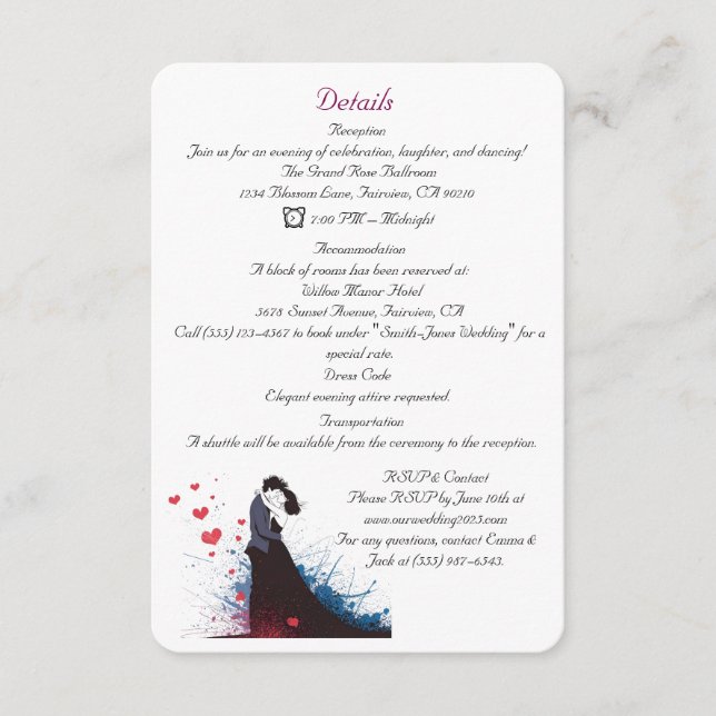 La Dolce Vita Fransk inspiration Classic 1940-tale Tilläggskort (Framsida)