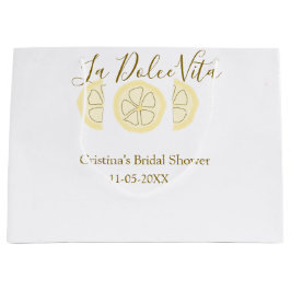 La Dolce Vita gul citron bröllopsdusch pastell bo