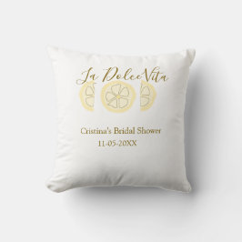 La Dolce Vita gul citron bröllopsdusch pastell bo Kudde