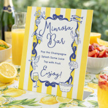 La Dolce Vita gul strimlad italiensk Mimosa Bar