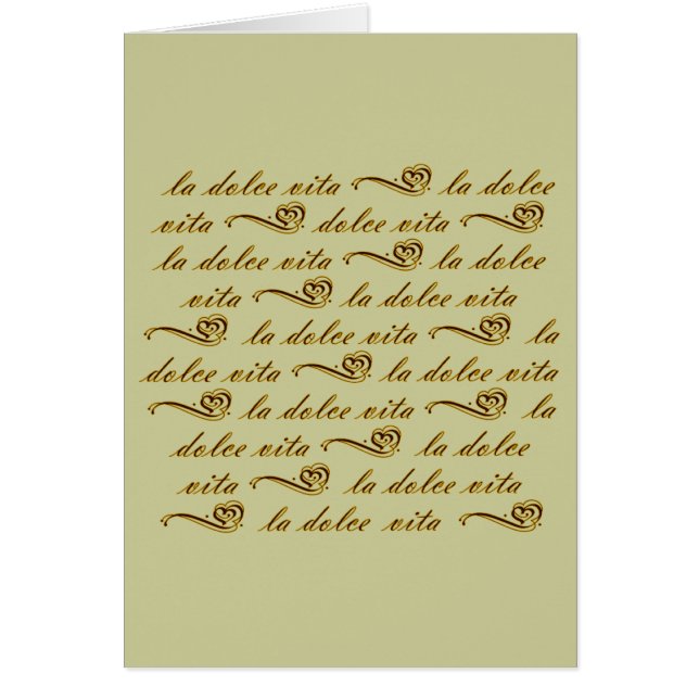 La Dolce Vita Hälsningskort (Framsidan)