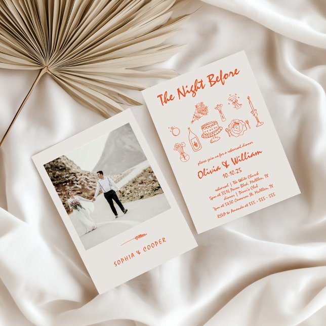 La Dolce Vita Hand plockade Rehearsal Dinner Inbjudningar (Skapare uppladdad)