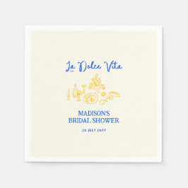 La Dolce Vita Handritad Bröllopsfest Pappersservett