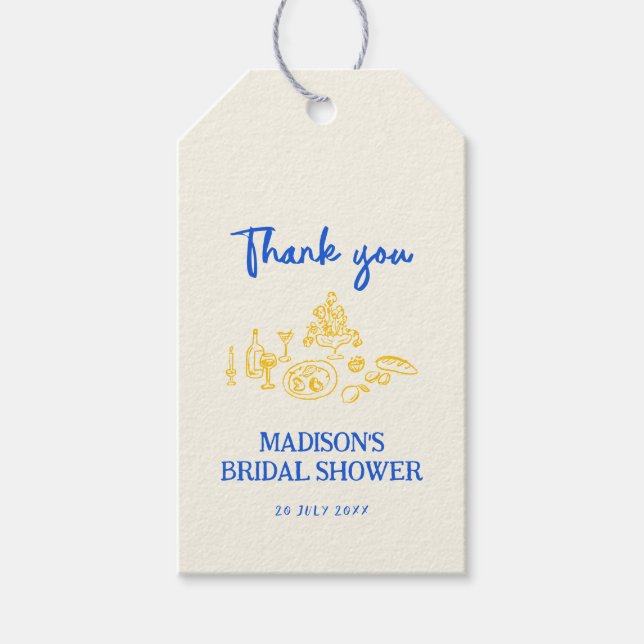 La Dolce Vita Handritad Bröllopsfest Presentetikett (Framsidan)