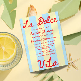 La Dolce Vita Handskriven Bröllpsdusch Inbjudningar